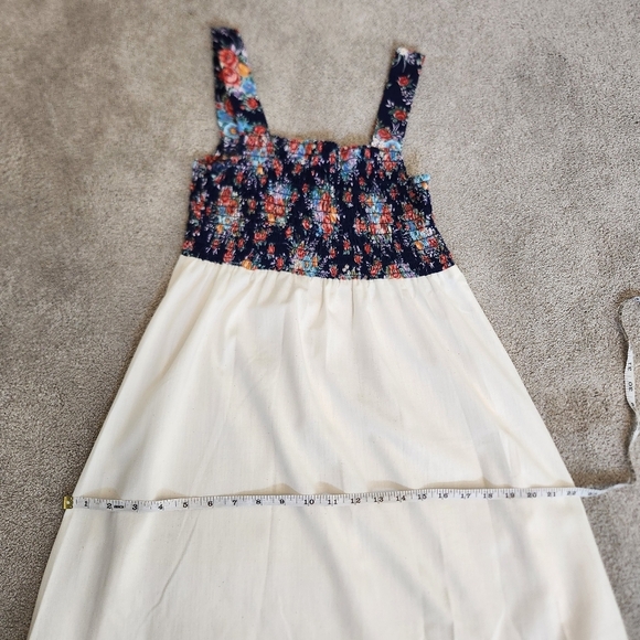 Vintage Honolulu Hawaii Smocked Tank Midi Dress Summer Retro Tiki Beach Resort - Picture 11 of 16